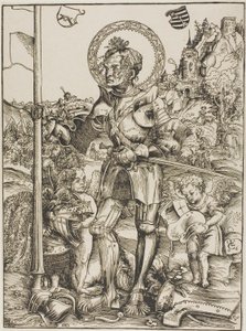 Pyhä Yrjö seisoo tekijältä Lucas Cranach the Elder