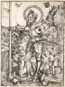 Pyhä Yrjö seisoo, 1506. tekijältä Lucas Cranach the Elder
