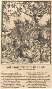 Pyhä Yrjö ja lohikäärme tekijältä Lucas Cranach the Elder