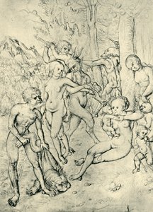 Satyyrit ja nymfit, 1520-1530, 1943. tekijältä Lucas Cranach the Elder