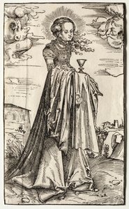 Pyhä Barbara. tekijältä Lucas Cranach the Elder