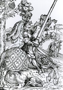 Pyhä Yrjö hevosen selässä, 1507 tekijältä Lucas Cranach the Elder