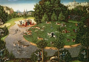 Ruhtinaat Friedrich III Viisaan polttarit, 1529 (paneeli) tekijältä Lucas Cranach the Elder