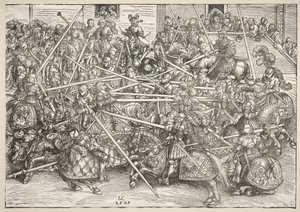 Turnaus lansseilla, 1509. tekijältä Lucas Cranach the Elder