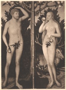 Aatami ja Eeva tekijältä Lucas Cranach the Younger