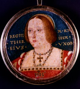 Katariina Aragonialainen, Henrik VIII:n ensimmäinen vaimo, c1510-1533 tekijältä Lucas Horenbout