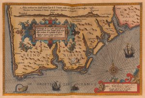 Ylikokoinen atlas "Speculum nauticum super navigatione maris occidentalis confectu, continens omnes oras maritimas Galliae, Hispaniae, and praecipuarum partium Angliae", noin 1591 (piirustus).