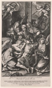 Pietà enkelien kanssa (Laskeutuminen ristiltä) tekijältä Lucas Kilian
