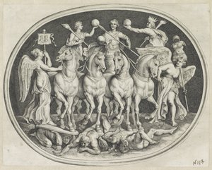 Allegorische triumph van Keizer Licinius Erilaisia ​​Agati Antique -hahmoja (sarjan nimi)