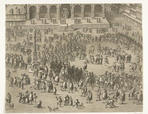 Espanjan Kaarle II:n julistaminen Flanderin kreiviksi Gentissä (arkki 5), 1666 tekijältä Lucas Vorsterman (II)