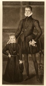 Henry, Lord Darnley (1545-1567) ja hänen veljensä Charles (1555-1576) James I ja VI:sta, paina Manzi Joyant und Co. Paris, 1904 (kollotyyppi)