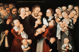 Jeesus ja lapset tekijältä Lucas the Elder Cranach