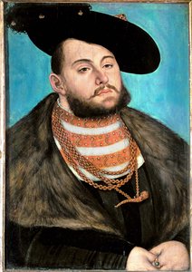 Johann Friedrich Mahtava Saksin vaaliruhtinas ... tekijältä Lucas the Elder Cranach