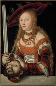 Judith ja Holoferneksen pää ... (öljy puulle) tekijältä Lucas the Elder Cranach