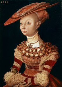 Lucas Cranach Elderin (1472-1553) naisen muotokuva tekijältä Lucas the Elder Cranach