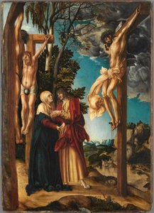 Cranach, Lucas, vanhempi (1472-1553) Ristiinnaulitseminen. Öljy puulle tekijältä Lucas the Elder Cranach