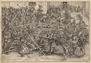 Tournoi - Turnaus - Cranach, Lucas, vanhin (1472-1553) - 1509 - Puupiirros - 29,5x42,5 - Yksityiskokoelma tekijältä Lucas the Elder Cranach