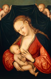 Neitsyt Maria imettää Jeesusta tekijältä Lucas the Elder Cranach