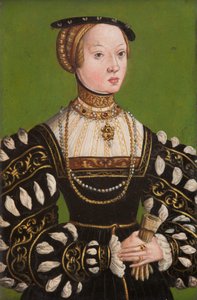 Elizabeth Itävalta (1526–1545), n. 1551 (öljy kuparille) tekijältä Lucas the Younger (school of) Cranach
