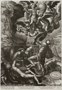 Kristuksen ylösnousemus, 1557 tekijältä Lucas van Doetechum