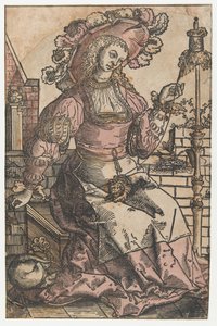 pyörivä nainen tekijältä Lucas van Leyden (attributed to)