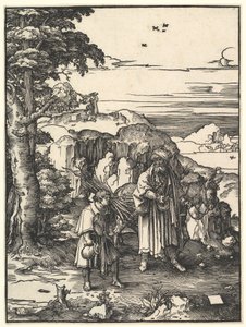 Abraham uhraa Iisakin, 1517-1919. tekijältä Lucas van Leyden
