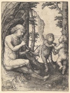 Poika trumpetin kanssa, n. 1507. tekijältä Lucas van Leyden