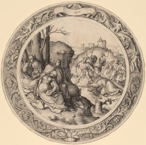Kristus kantaa ristiä tekijältä Lucas van Leyden