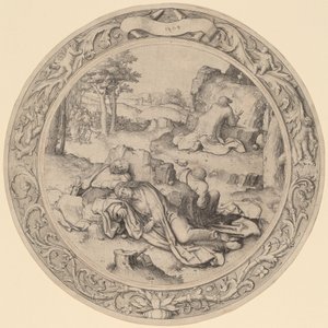 Kristus Getsemanessa (Agony in the Garden) tekijältä Lucas van Leyden