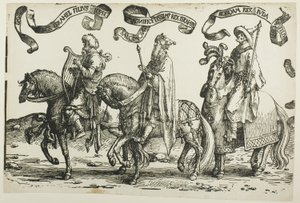 Daavid, Salomo, Rehabeam, levy yksi, Israelin kahdestatoista kuninkaasta tekijältä Lucas van Leyden