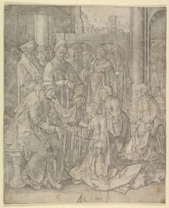 Esther ennen Ahasverusta, 1518. tekijältä Lucas van Leyden