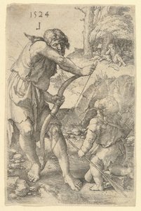 Lamech ja Kain, 1524. tekijältä Lucas van Leyden
