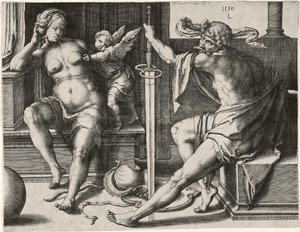 Mars, Venus ja Cupid tekijältä Lucas van Leyden