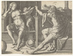 Mars, Venus Cupidossa tekijältä Lucas van Leyden