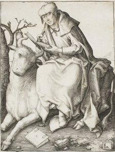 Pyhä Luukas, noin 1508 tekijältä Lucas van Leyden