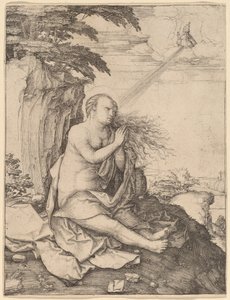 Pyhä Maria Magdaleena autiomaassa tekijältä Lucas van Leyden