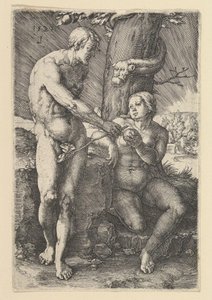 Aadamin ja Eevan synti, 1529. tekijältä Lucas van Leyden