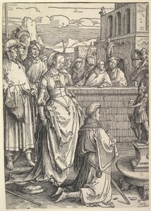 Solomon palvomassa epäjumalia, n. 1514. tekijältä Lucas van Leyden