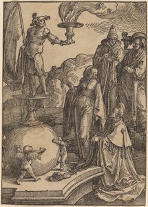 Salomonin epäjumalanpalvelus tekijältä Lucas van Leyden