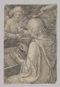 Pyhä Matteus, sarjasta Neljä evankelistaa, 1518. tekijältä Lucas van Leyden