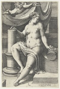 Parane pian Vortitudo (otsikko esineessä) Seitsemän hyvettä (sarjan nimi) tekijältä Lucas van Leyden