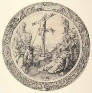 Ristiinnaulitseminen, kiertokirjeestä, 1509. tekijältä Lucas van Leyden