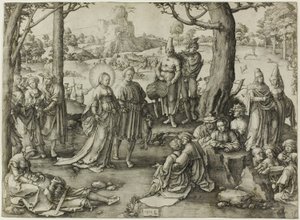 Pyhän Maria Magdaleenan tanssi tekijältä Lucas van Leyden