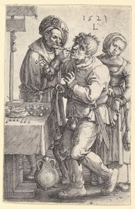 Hammaslääkäri, 1523. tekijältä Lucas van Leyden