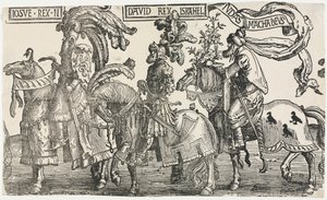 Yhdeksän sankaria: Joshua, David, Judas Maccabees tekijältä Lucas van Leyden