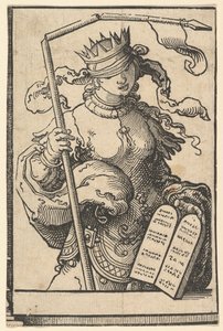 Vanha testamentti tai synagoga, Sibylit-sarjasta, n. 1530. tekijältä Lucas van Leyden
