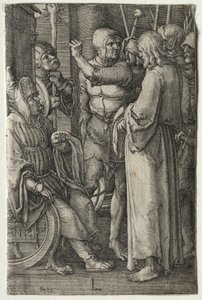 Passion: Kristus ylipapin edessä, 1521. tekijältä Lucas van Leyden