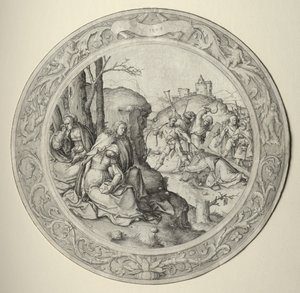 Pyöreä kärsimys: Kristus kantaa ristiä, 1509. tekijältä Lucas van Leyden