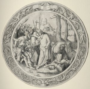 Pyöreä kärsimys: Kristuksen pettäminen, 1509. tekijältä Lucas van Leyden