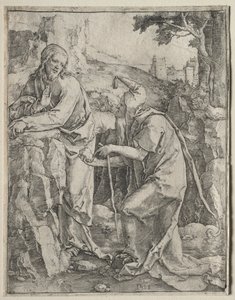 Kristuksen kiusaus, 1518. tekijältä Lucas van Leyden